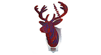 Wall Mounted Stag Heads in Harris Tweed