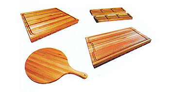 Tablas de madera para cocinar y artículos en madera para el hogar