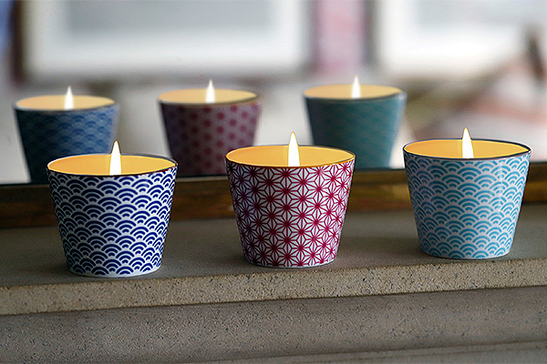 Luxury, bespoke, fraganced candles in antique and contemporary containers
